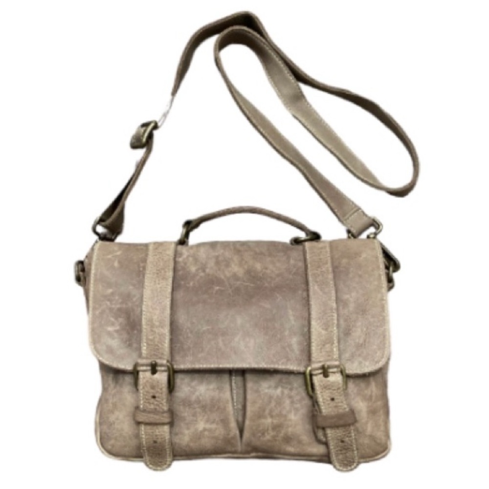 Roots Masenger Tan Crossbody Bay 12X20’X1.5’